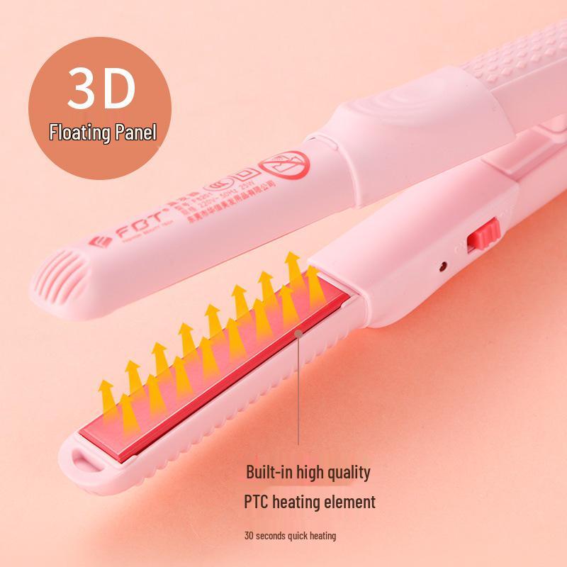FBTmini Portable Dual-use Hair Straightener: Compact Straightening & Curling for Dorms, Travel, Bangs, & Students.