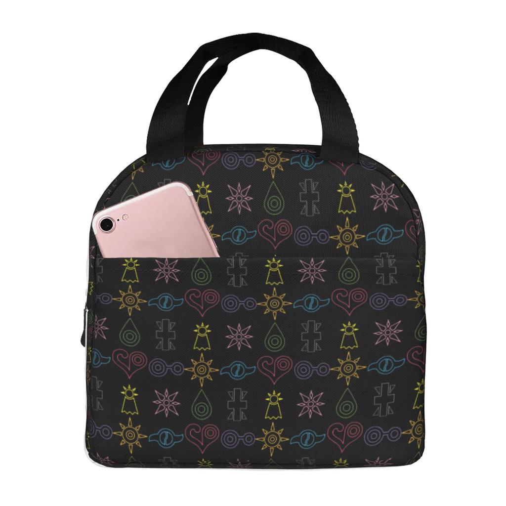 Custom D-Digimons Insulated Lunch Bag for Women Men Leakproof Cartoon Cooler Thermal Lunch Tote Office Picnic Travel