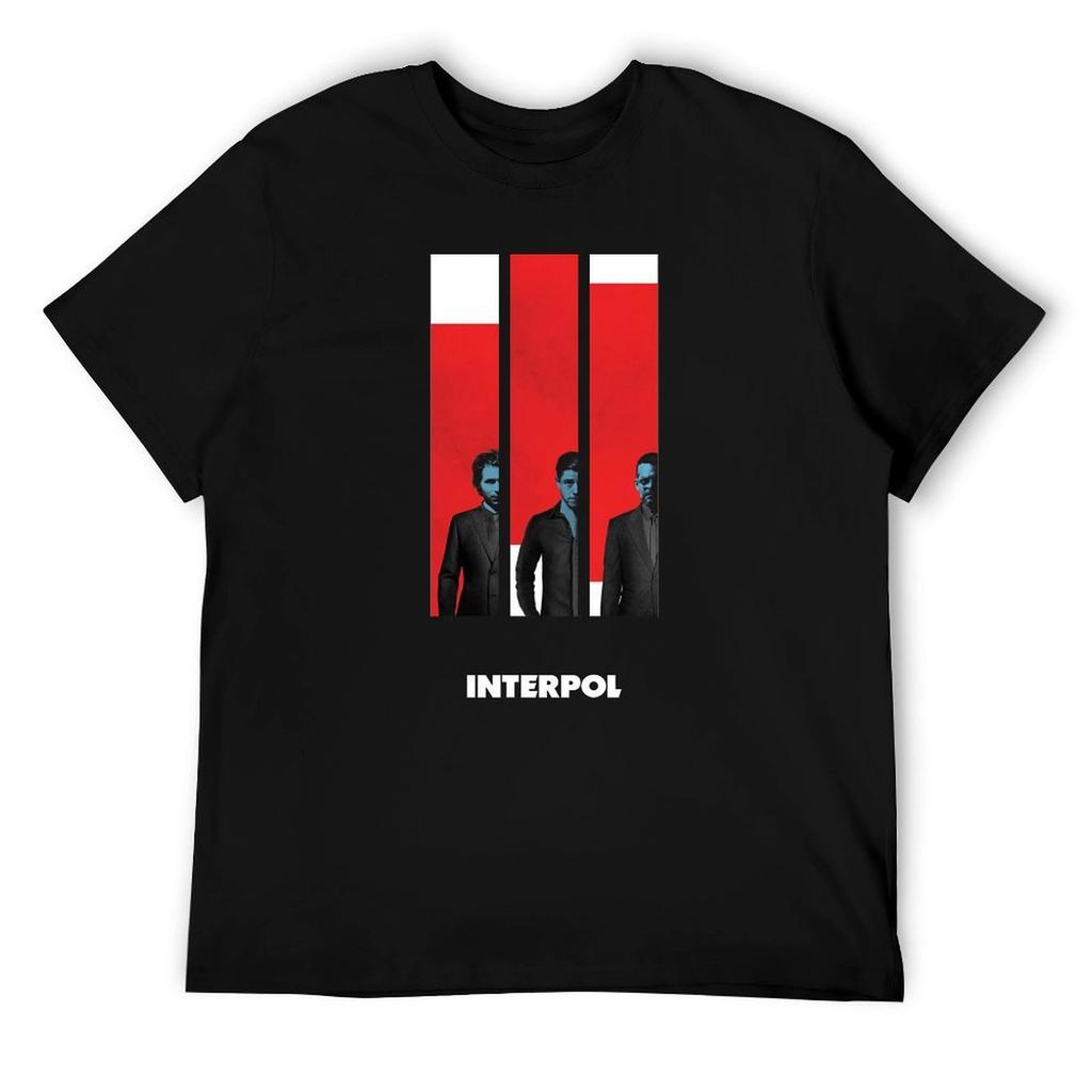 Good Come from Men's Interpol Band Short Sleeve White Yellow Black Red Mens T Shirt 100% Cotton68461 XL