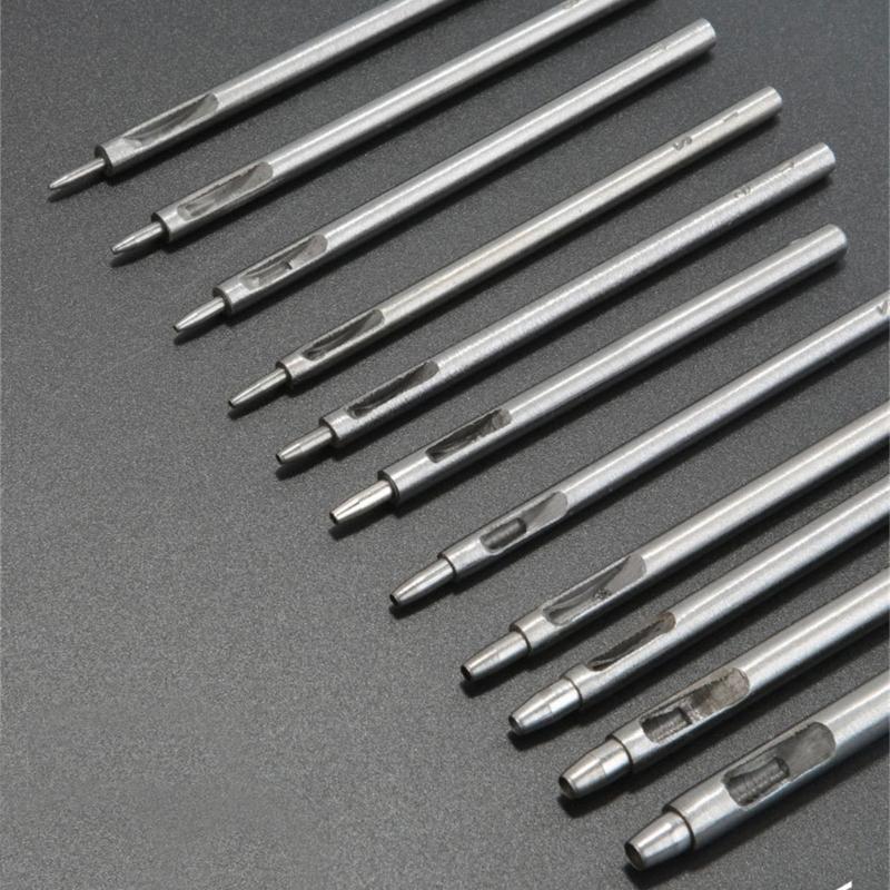 Leather Hole Punch Cutter Tool, Stainless Steel Leather Punch Tool Round Hollow Punch Cutter for Watch Band Canvas Belt