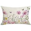 New Linen Plant Flower Waist Pillow Case Living Room Sofa Cushion Cover Home Bedroom Pillow Case