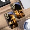 Flying Golden Supercar For Samsung Galaxy S20 FE S21 S22 S23 Plus S24 Ultra 25Ultra S21+ S9+ S22Plus Golden Glass Phone Case