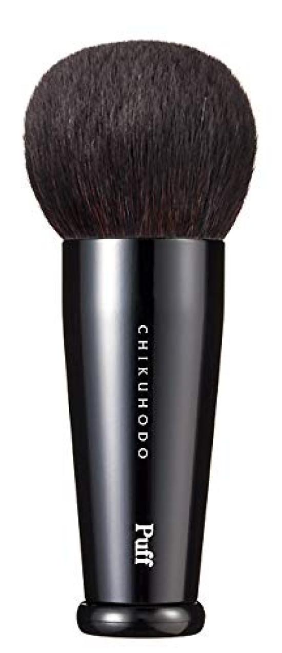 

Authentic Kumano Brush Chikuhodo Foundation Brush Goat Hair Makeup Brush PF-2, (Soukouho) - Hiroshima, чорний