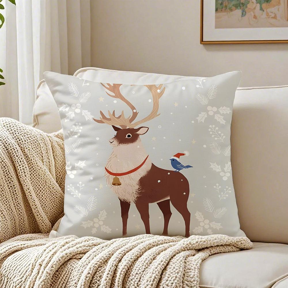 Federa per Cuscino Renna Federa Antiacaro Decorazione Divano Soggiorno Cuscino Stanza