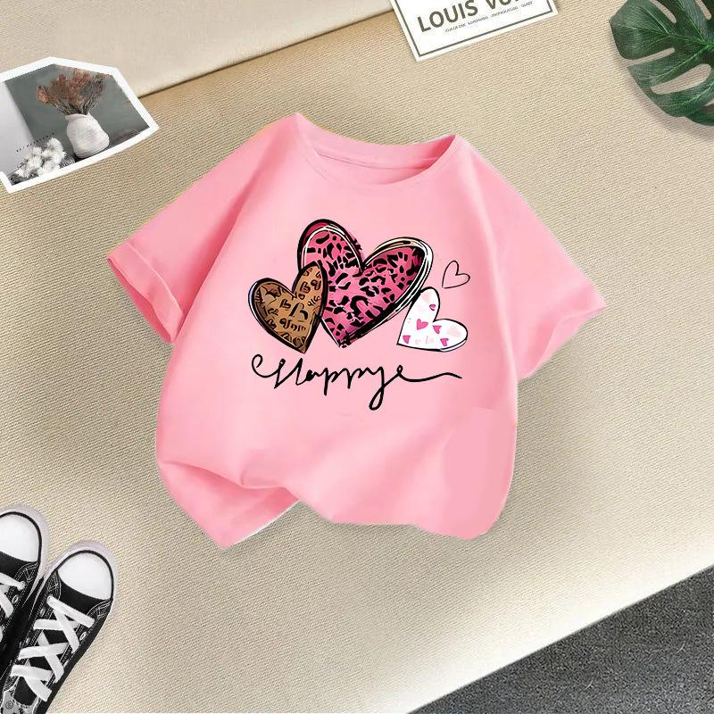 Girls' Fashionable T-shirt For Summer, Children's Casual Top