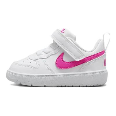 Tênis de Bebê Court Borough Low Recraft TD Branco Fuchsia Laser DV5458-113