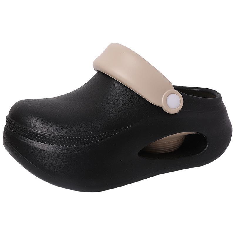 Novas Sandálias de Esponja Confortáveis de Sola Grossa Sapatos de Praia Femininos