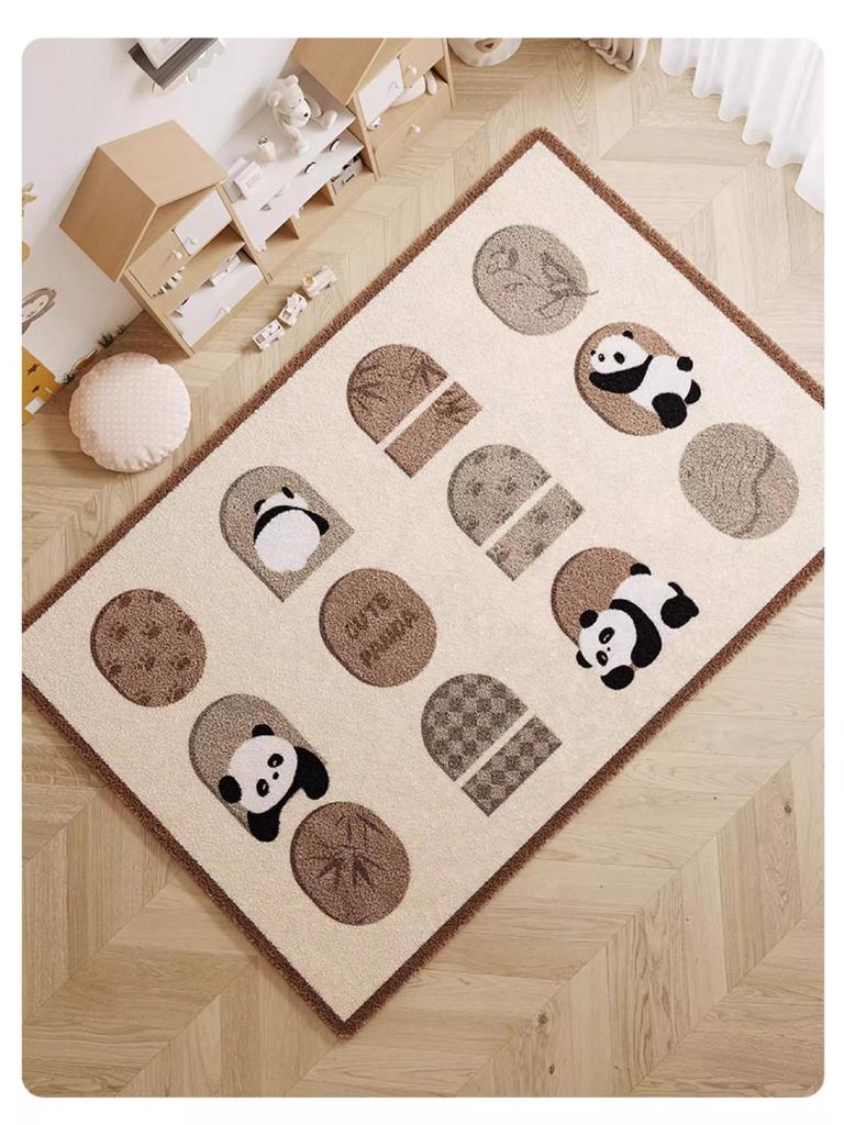 Cartoon Style Luxury Faux Cashmere Children's Floor Mat