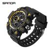 Sanda Youth Fashion Luminous Waterproof Shockproof Alarm Men's Watch