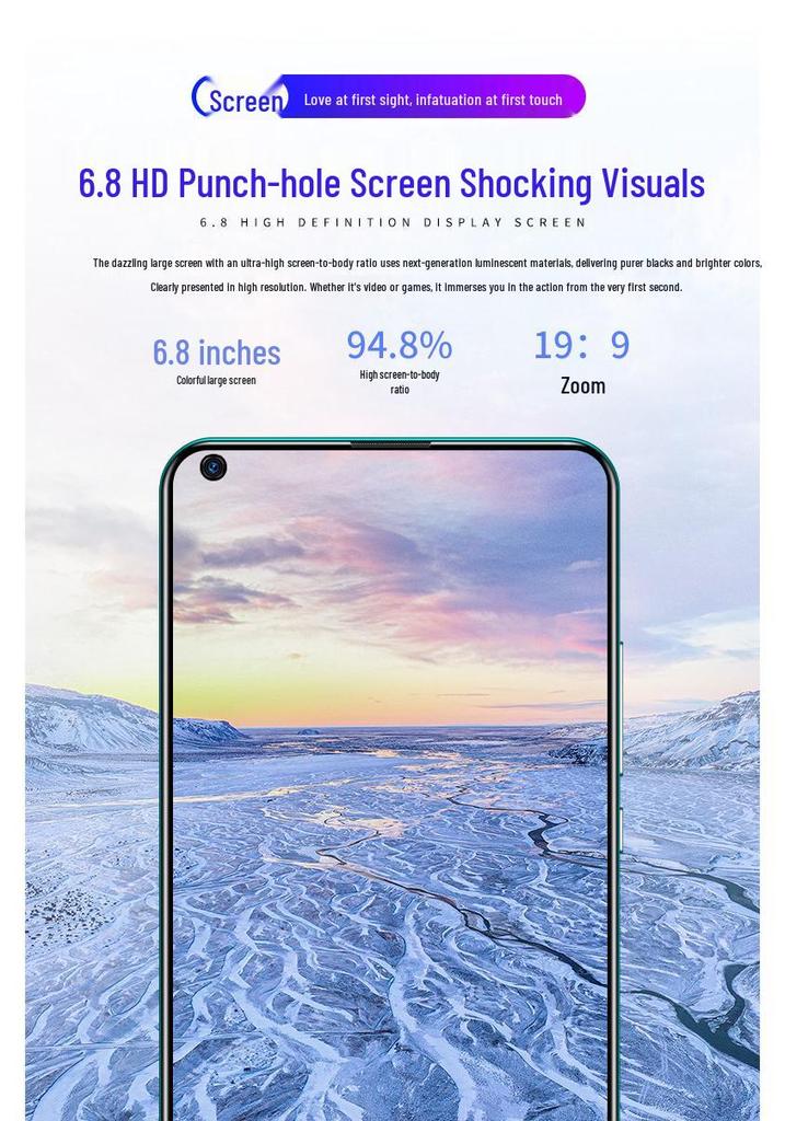 Genuine P40 5G Android Smartphone, 6.8" for Students & Seniors