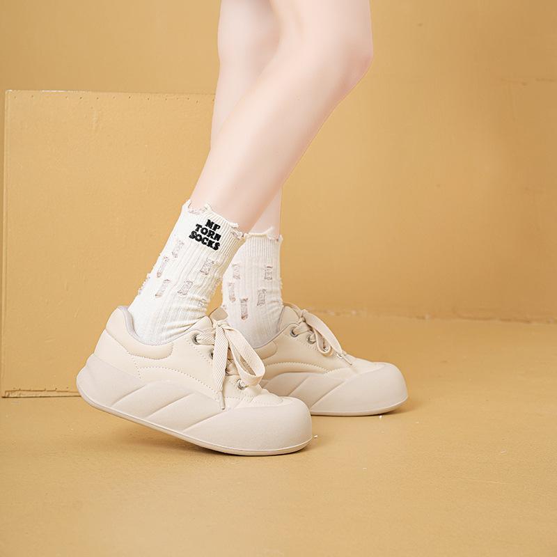 Autumn dopamine student ugly cute board shoes women's niche design sense thick sole heightening Harajuku casual shoes