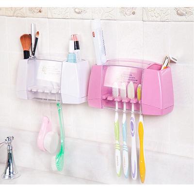 Multifunktionaler Zahnbürstenhalter, Aufbewahrungsbox, Badezimmer-Zubehör, Saughaken