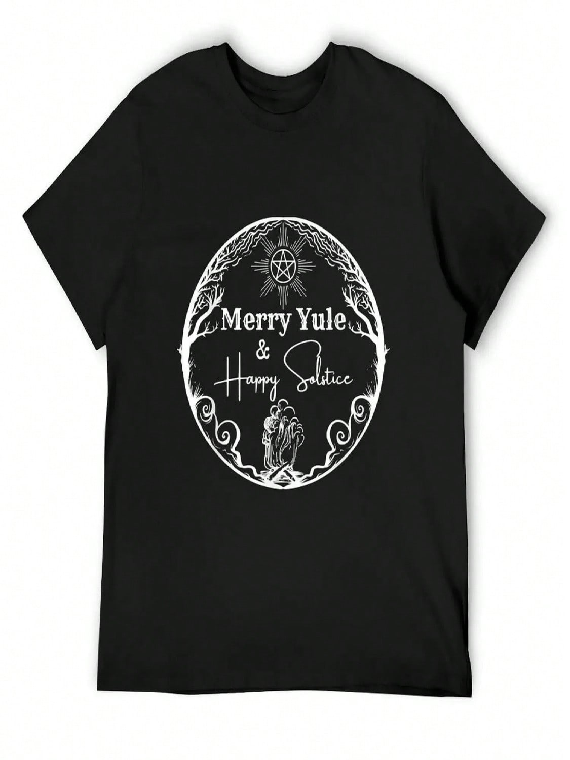 Merry Yule Happy Solstice Vintage Christmas Goth Holiday T-Shirt Oversized Animal Prinfor Boys Summer 2025 T Shirts unisex S разноцветный