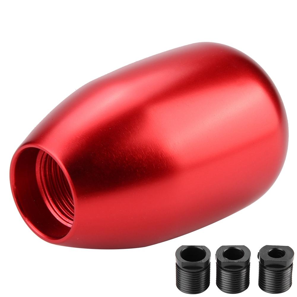 Car 5 Speed Manual Gear Knob Lev Stick with 3 Adapt s 8Celsius10Celsius12mm (Red)