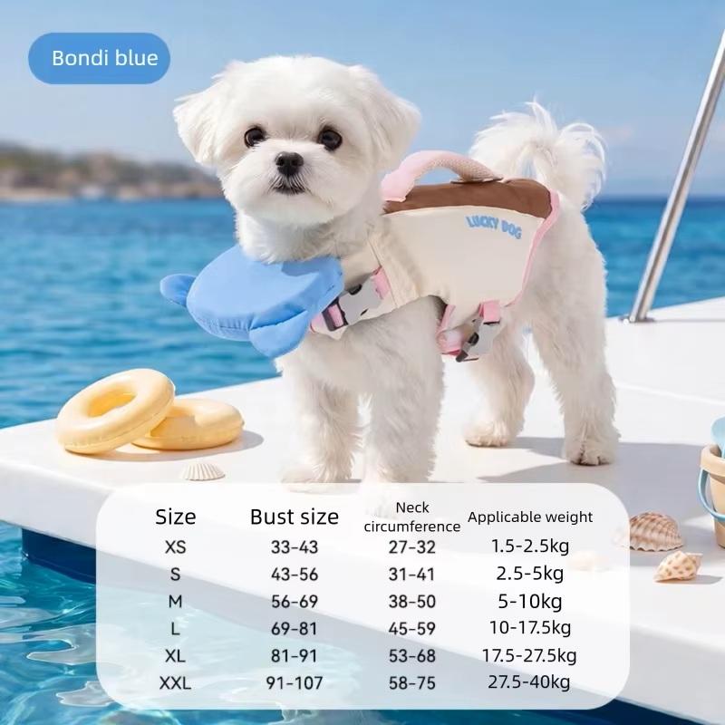 Sommer Hund/Katze Schwimmweste EPE Auftriebsweste Tragbar Super Groß Auftrieb Schwimmanzug Kleine und Mittlere Hundekleidung (as the picture,XS--1.5-2.5kg)