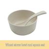 Wheat Straw Bowl & Spoon Set - Modern Minimalist Tableware, Portable and Eco-Friendly Material