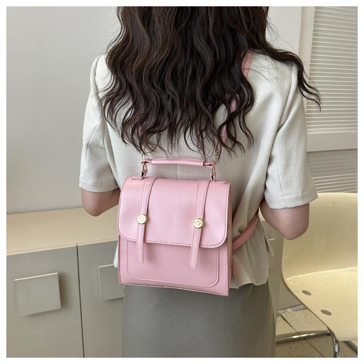 1Pc Simple Backpack Women's College Style Bag Women's Bag New Fashion Casual Shoulder Handbag Small Backpack