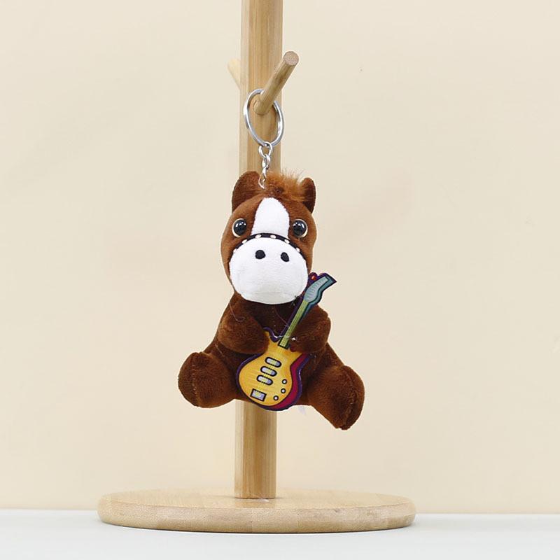 Horse Plush Toy Keychain With Guitar For Kids Collectors Kids Accessories