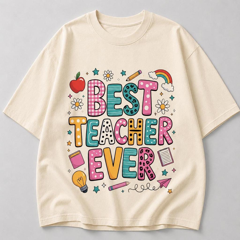Colorful Teacher Graphic Tee, Back To School Shirt, Classroom Apparel
