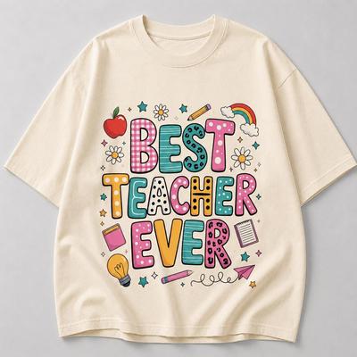 Colorful Teacher Graphic Tee, Back To School Shirt, Classroom Apparel