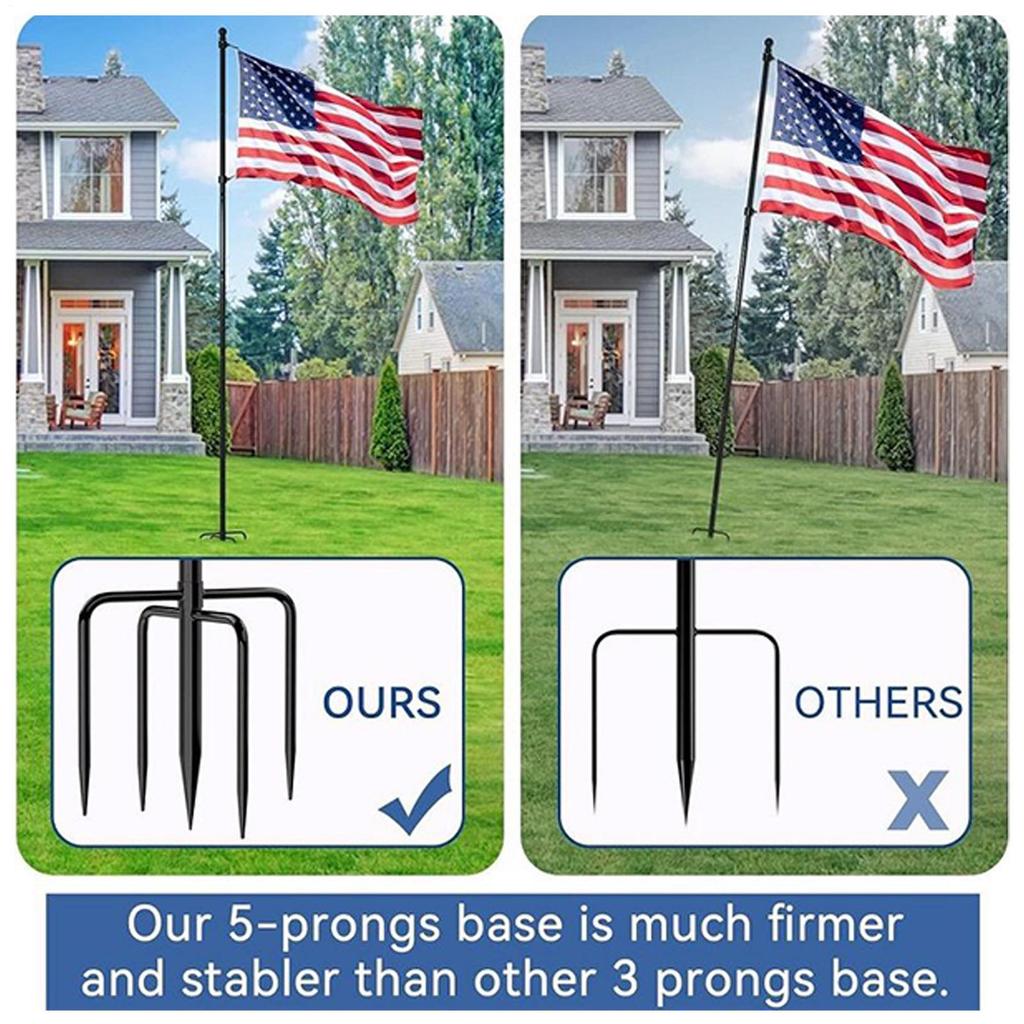 In Ground Flag Pole For Outside House Heavy Duty Flag Pole Holder Height Heavy Duty Residential Flagpole For Backyard Lawn Patio