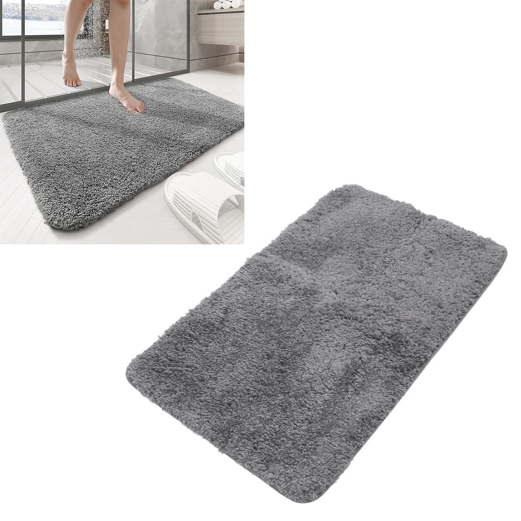 Door Mat Water Absorbent Non Slip Bathroom Mat Thicken Polyester   Entrance Mat Stylish Door Rug for Home