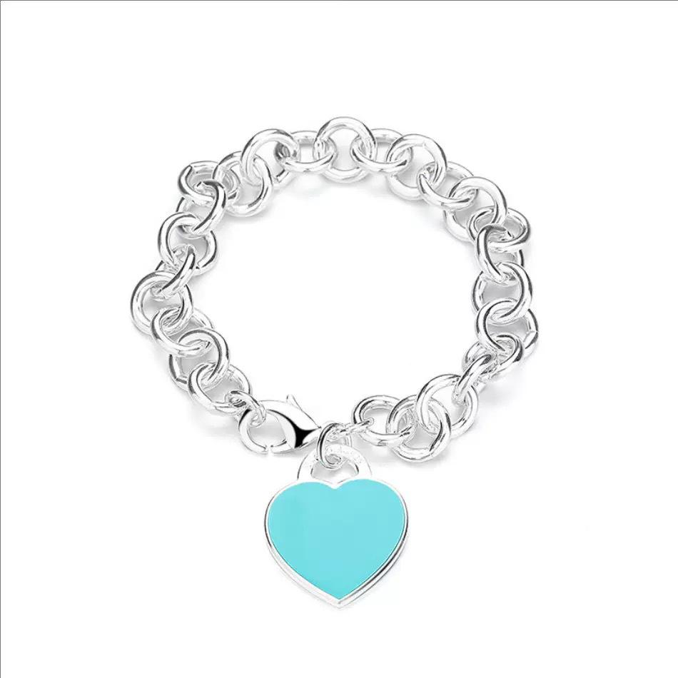 T-Familie Herzförmiges Emaille-Armband: Blaue, Rote, Rosa Herzen, Liebes-Rosenkranz, Runde Perlenkette - Perfektes Valentinstagsgeschenk für Freundin.