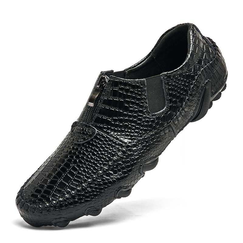 39-46 Mode Herr Casual Läderskor Loafers Moccasins Platt Körskor