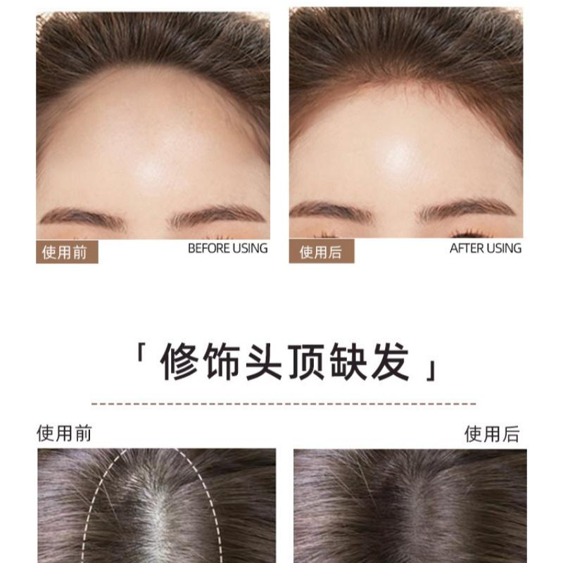 Hairline Powder Filler, Brow Shadow & Contour Powder, 4-in-1 Eyebrow Makeup Kit, Natural Hairline Touch Up for Thinning Hair