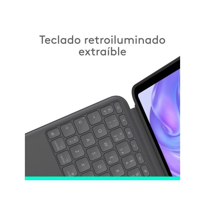 Tastaturhülle - Logitech - Combo Touch - iPad Pro 11" (M4)(2024) - Hintergrundbeleuchtet - Abnehmbar - Flexibler Ständer