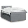 VidaXL Slat Bed Base with Mattress Light Grey 120x200cm Fabric 3289737