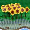 8 Set DIY Sunflower Field Building Blocks, Mixed Color ABS Material, Creative Garden  MOC Flower  Farm Scene Construction Kit, Children Diy Bricks Toy