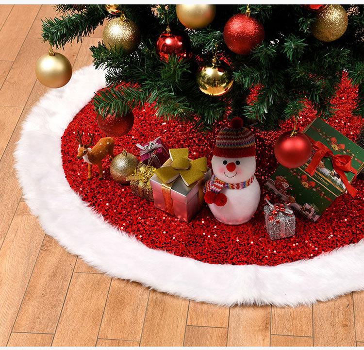 Christmas Tree Dress Plush Sequin Cloth Christmas Tree Apron Decorated Christmas Tree Dress