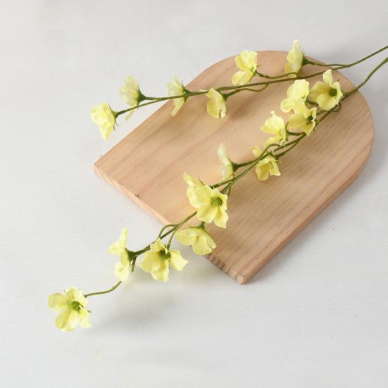 Artificial Crabapple Blossom Stem Realistic Faux Begonia Vine Branch Long Stem Fake Flowers for Spring Summer Indoor Wedding Home Table Centerpiece