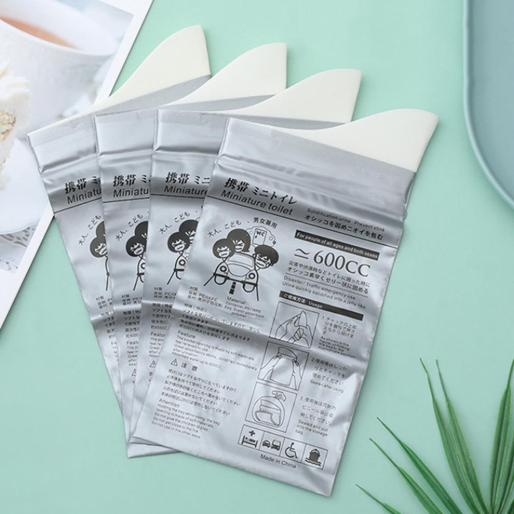 4Pcs Emergency Urinal Bag Disposable Outdoor Urine Bags Mini Vomiting Bag Camping Travel Portable Mobile Toilets for Men Women