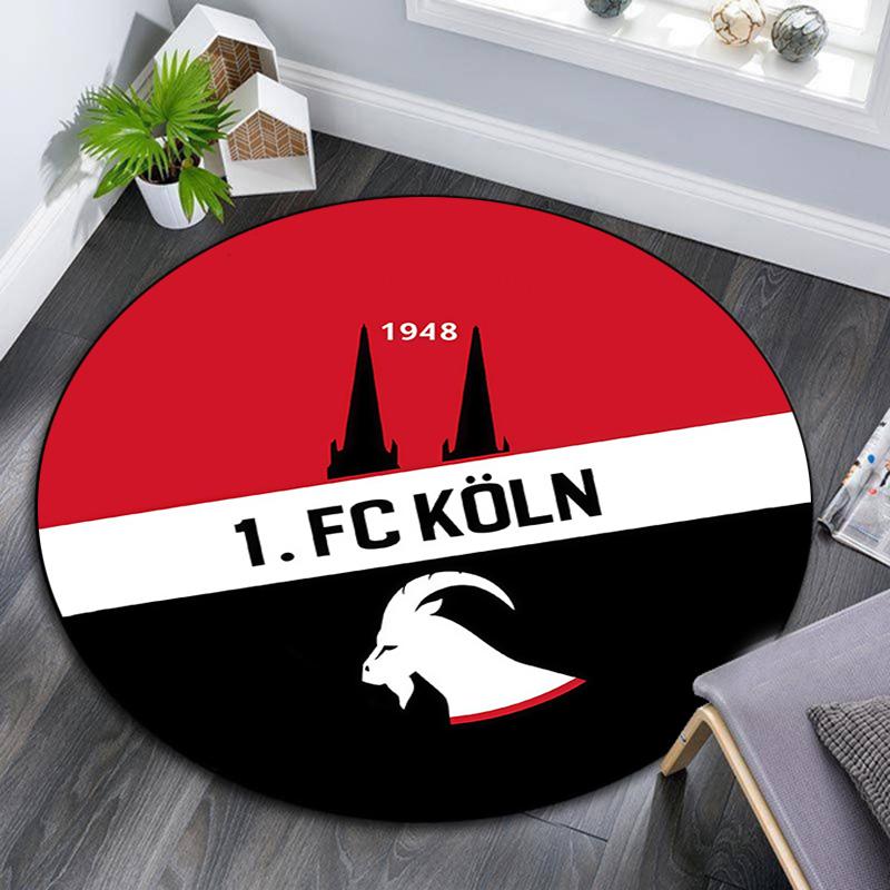 1. FC Köln Round Area Rug,Carpet Rug for Living Room Bedroom Sofa Playroom Decor,Non-slip Floor Mat