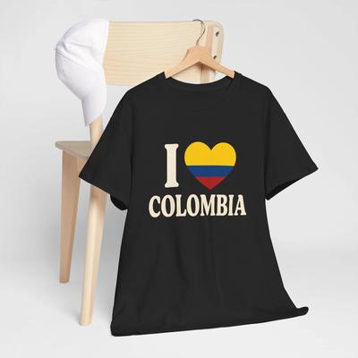 I Love Colombia Tee - For Travelers, Cultural Events, Gifts for Colombians