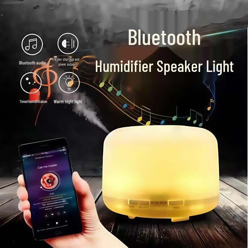 Three-in-One Bluetooth Speaker with Atmosphere Light & Humidifier