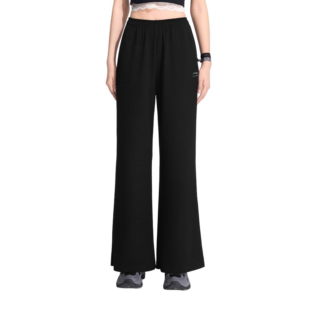 Li Ning Sports Lifestyle Series Logo Stitching Knitted Sports Pants Women pants AKLW258-3