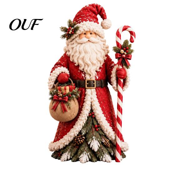 Christmas Witch Collectibles Santa Claus/Snowman/Witch Figurine with Tree Skirt Design, Table Centerpiece Indoor Party Ornaments for Christmas, Resin