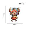 6PCS Cartoon Luffy Zoro Chopper One Piece Metal Brooch Backpack Decor Pin Clothing Hat Jewelry Gift