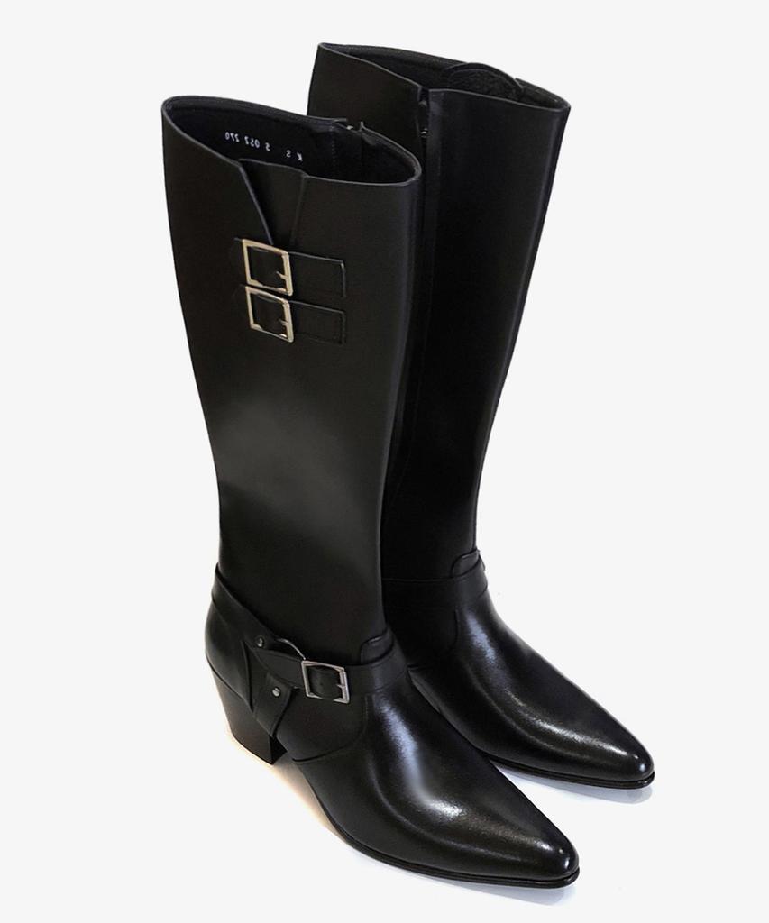 Joenshoe Laurent Engineer Western Long Boots Black