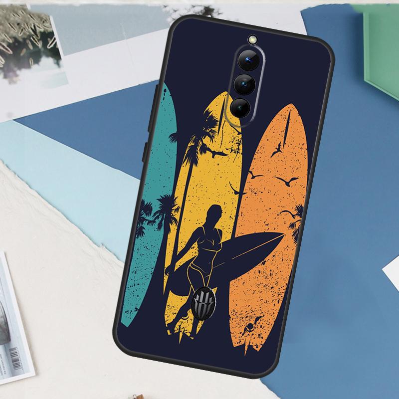 Surfing Art Surf Girl For Nubia Red Magic 10 9 8 Pro Plus 6 7 6S 7S Pro 5G 6R RedMagic 8S 9S Pro Plus Phone Case