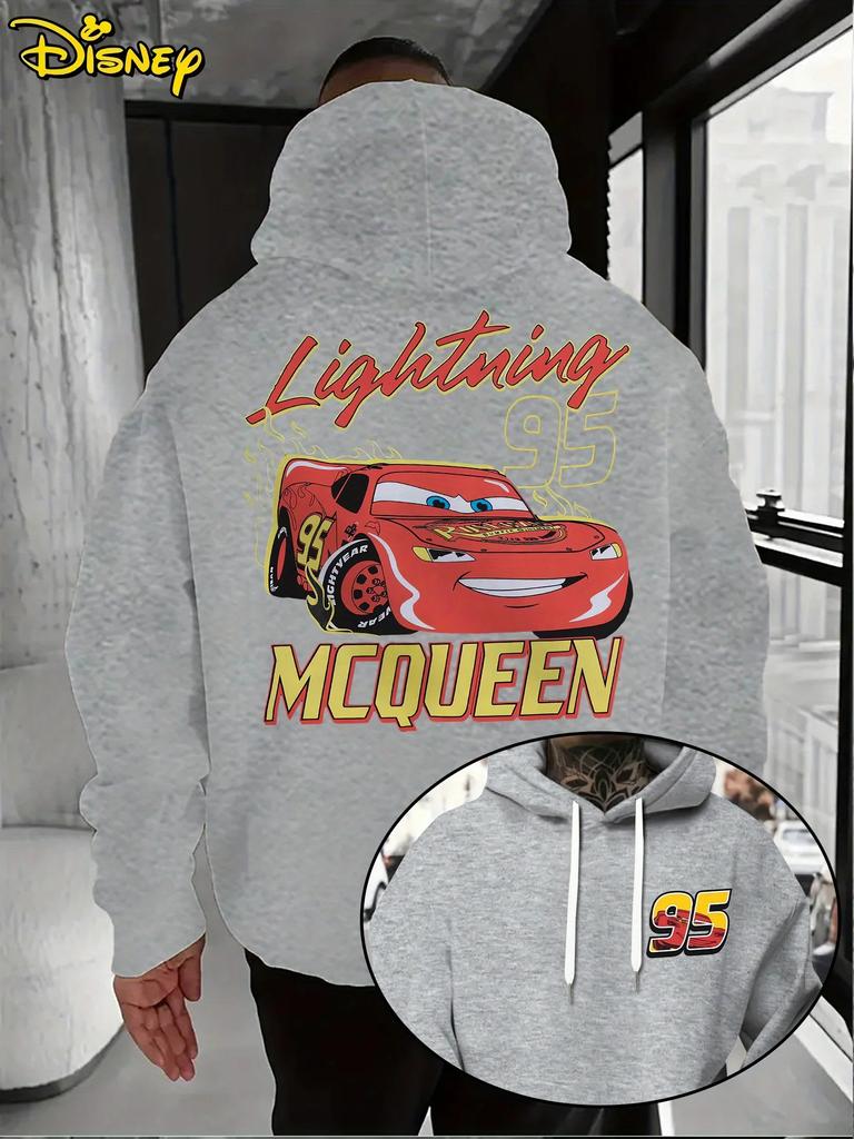 2025 Disney Cars Lightning McQueen Hoodie Loose Hoodie Sweatshirt Birthday Gift for Disney Pixar Cars Fans