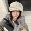 Retro Cotton and Linen Painter Hat Women's Spring and Summer Versatile Face Small Visor Literary Basin Hat Sunscreen Beret