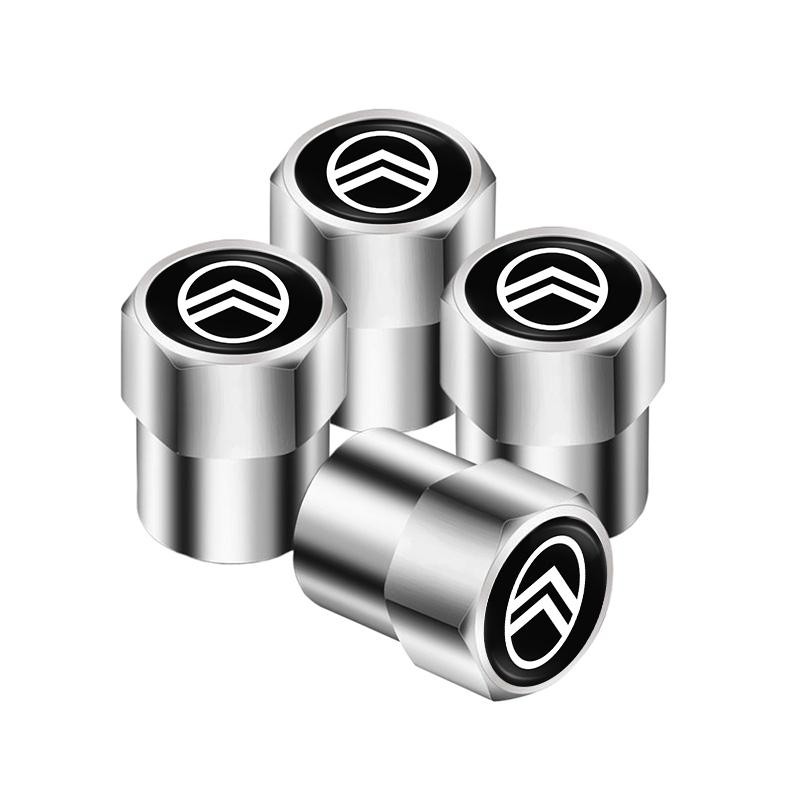 Aluminum Alloy Car Tire Valve Stem Caps Wheel Valve Accessories For Citroen C5X e-C4 X e-C3 C4 C3 C5 Berlingo C-Elysee C-Crosser sdcr63
