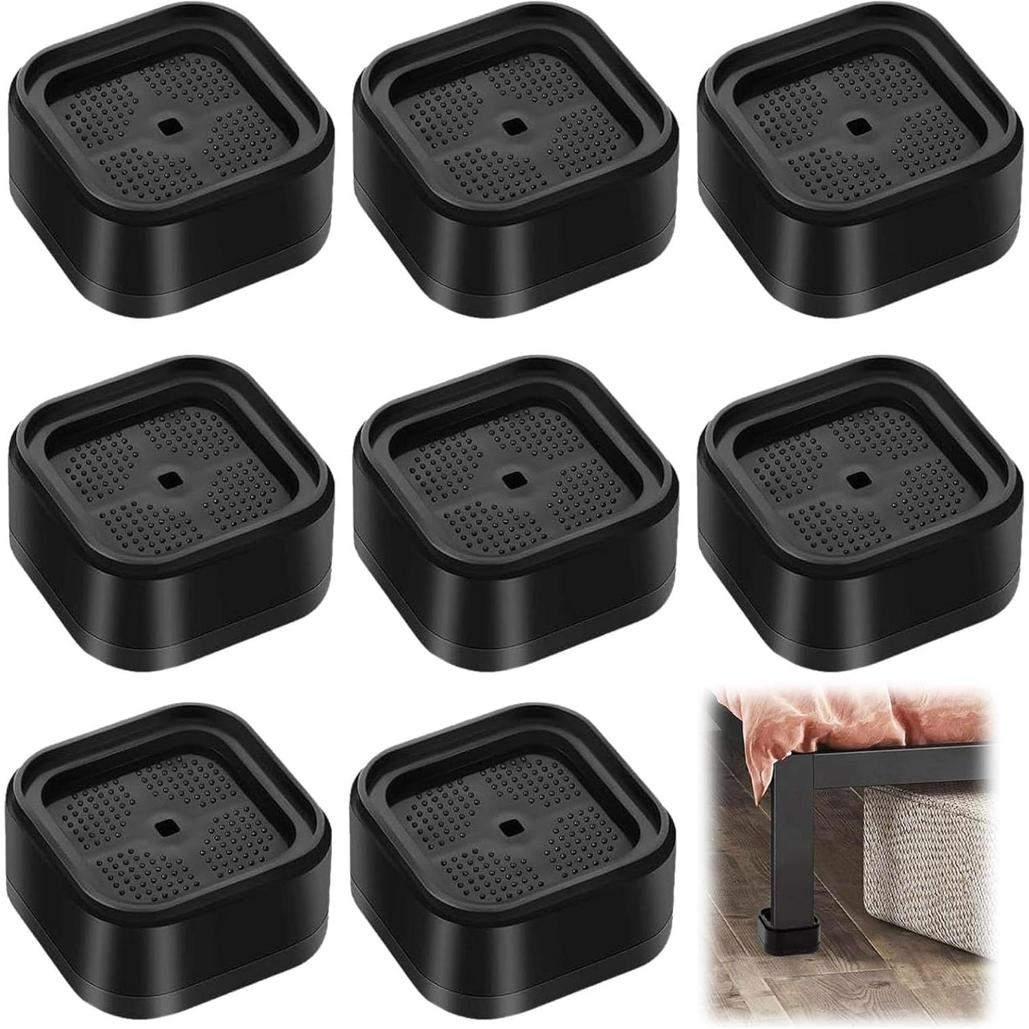 

8Pcs Chair Raisers,Furniture Risers Furniture Risers,Chair Raisers,Desk Riser Blocks,Square Stackable Bed Raisers Blocks Lift Height 3.5cm