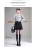 Women's 2025 Autumn/Winter High-Waisted Pleated Wool A-line Mini Skirt