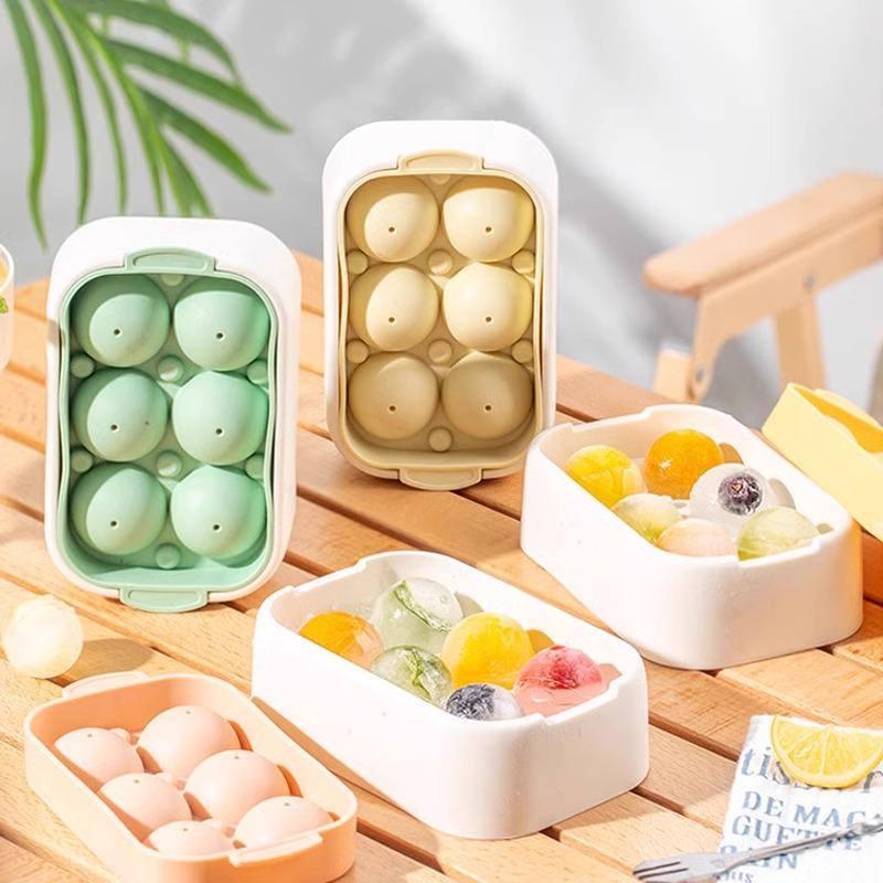 Silicone Ice Hockey Ball Mold - Mini Round Ice Cube Tray for Home