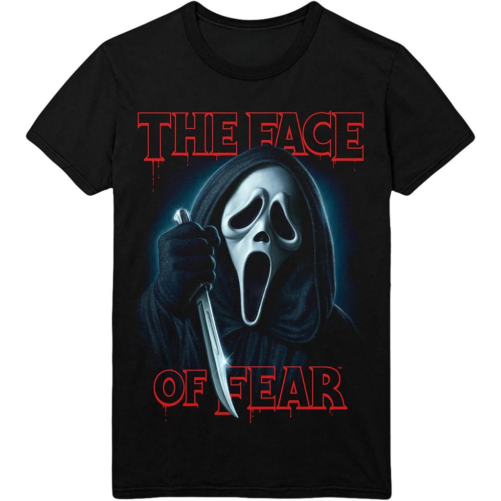 Scream Movie Ghost Face Tshirt for Men and Women Summer Pure Cotton Clothing Fashion Gothic Short Sleeved Tshirt Unisex